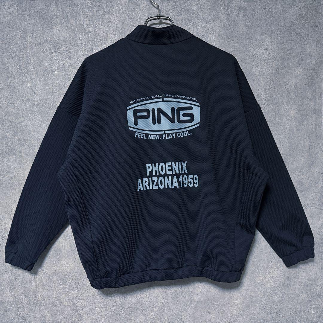 【新品】 PING ピン ロゴ フルジップ ジャケット アウター ブラック M