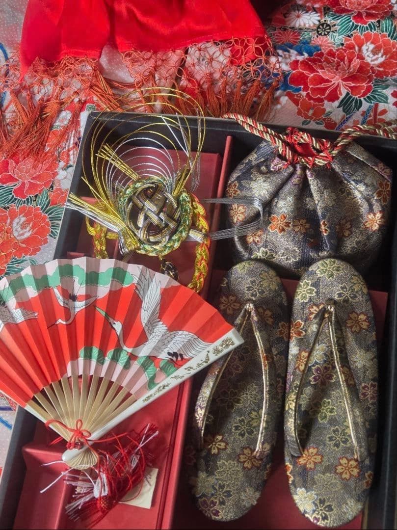 h*a様 七歳七五三フルセット　七五三着物帯セット　舞妓さん　美品　七五三