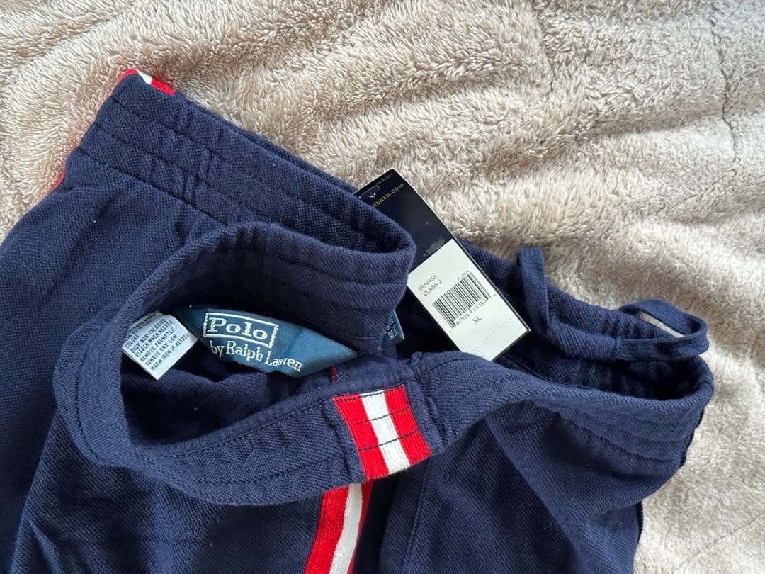 未使用品　90s ポロ・ラルフ・ローレン トラック　ジャージパンツ ネイビー