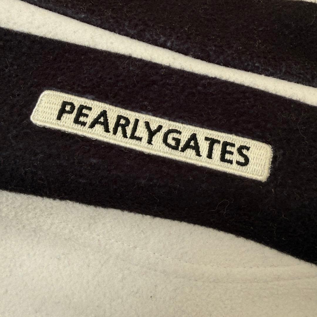 パーリーゲイツ　ジャケット　ブルゾン　フリース　白　紺　M〜L相当　ボーダー柄