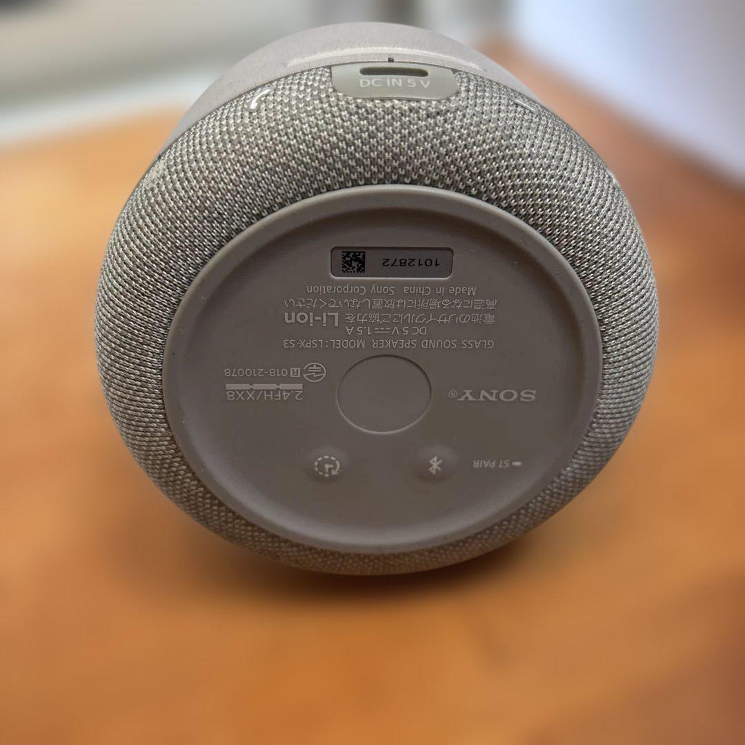 SONY S3 グラスサウンドスピーカー　ワイヤレス グレー　LPX-S3