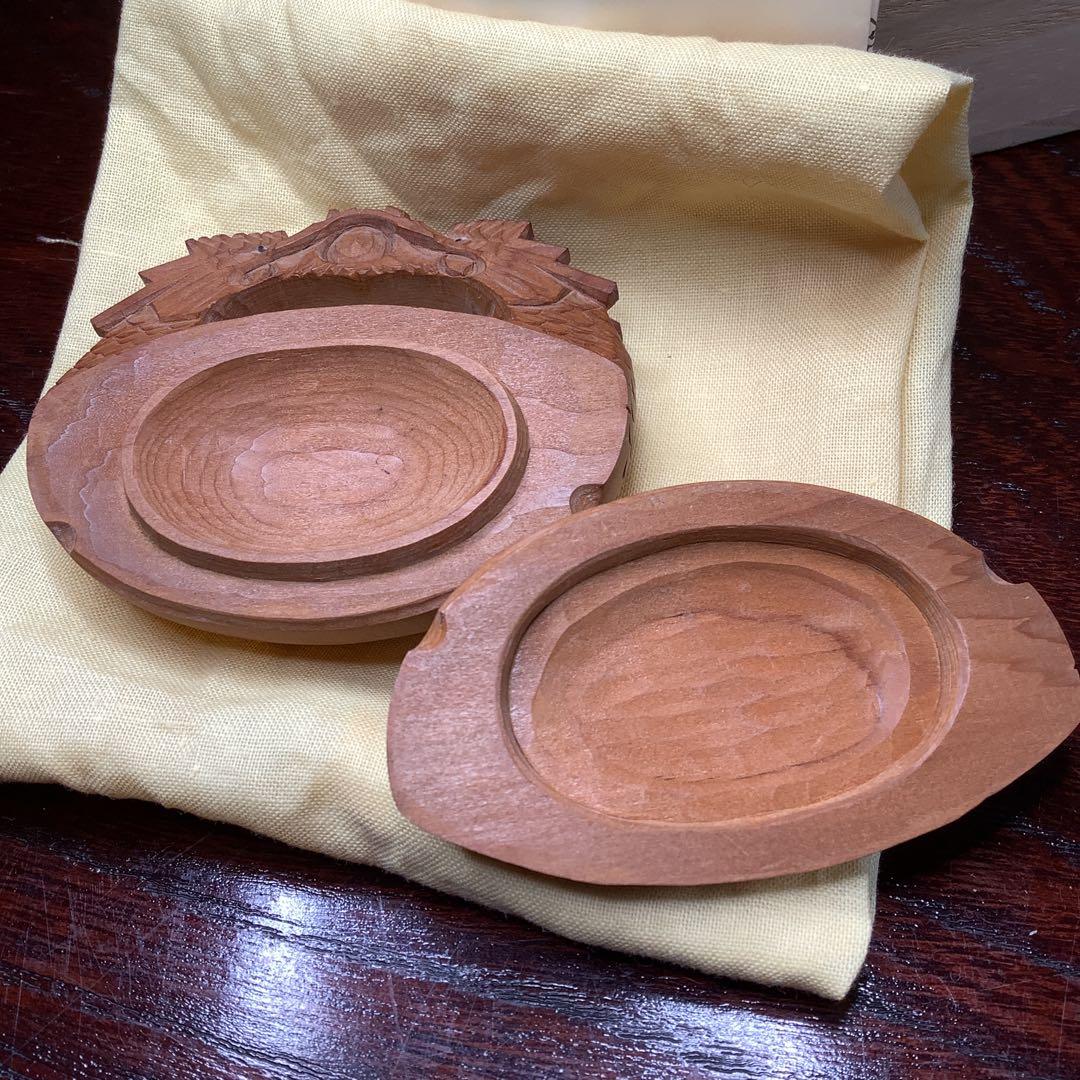 伝統工芸 香合 美品 大江 勝美 一位一刀彫 龍 木彫 茶道具 飛騨名工 香道具