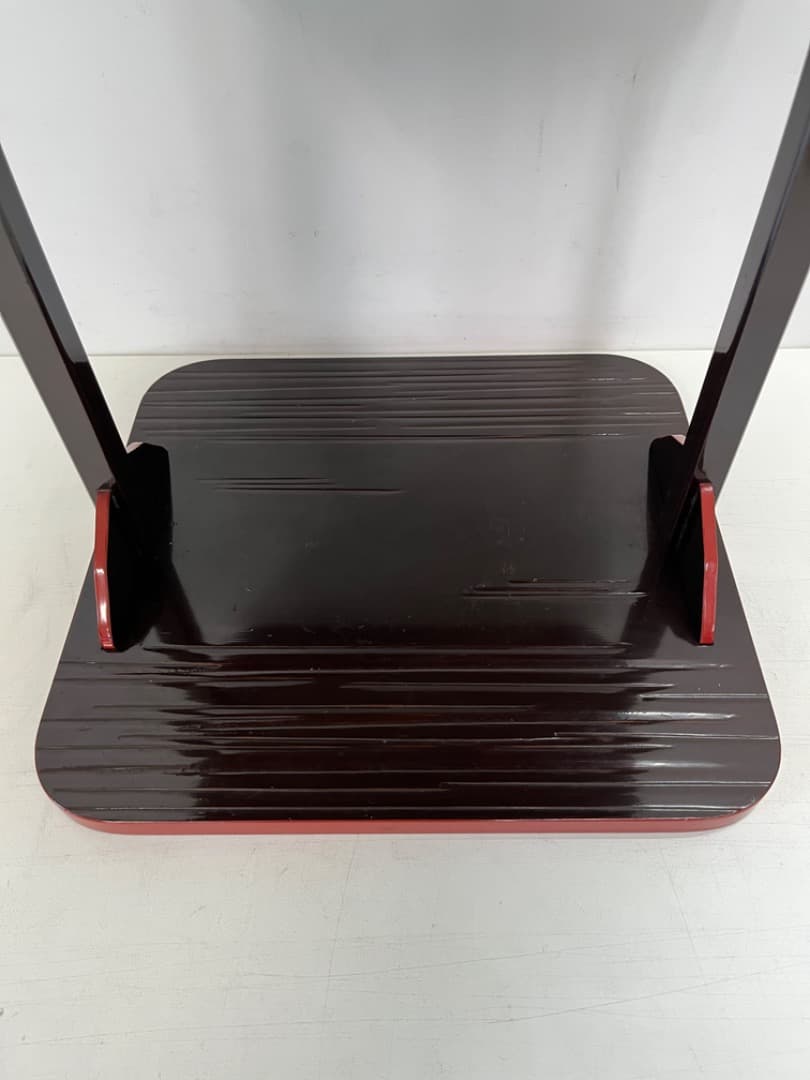 川瀬表完作　小四方棚　木地溜　爪紅　表千家　裏千家　即中斎好　茶道具　f800