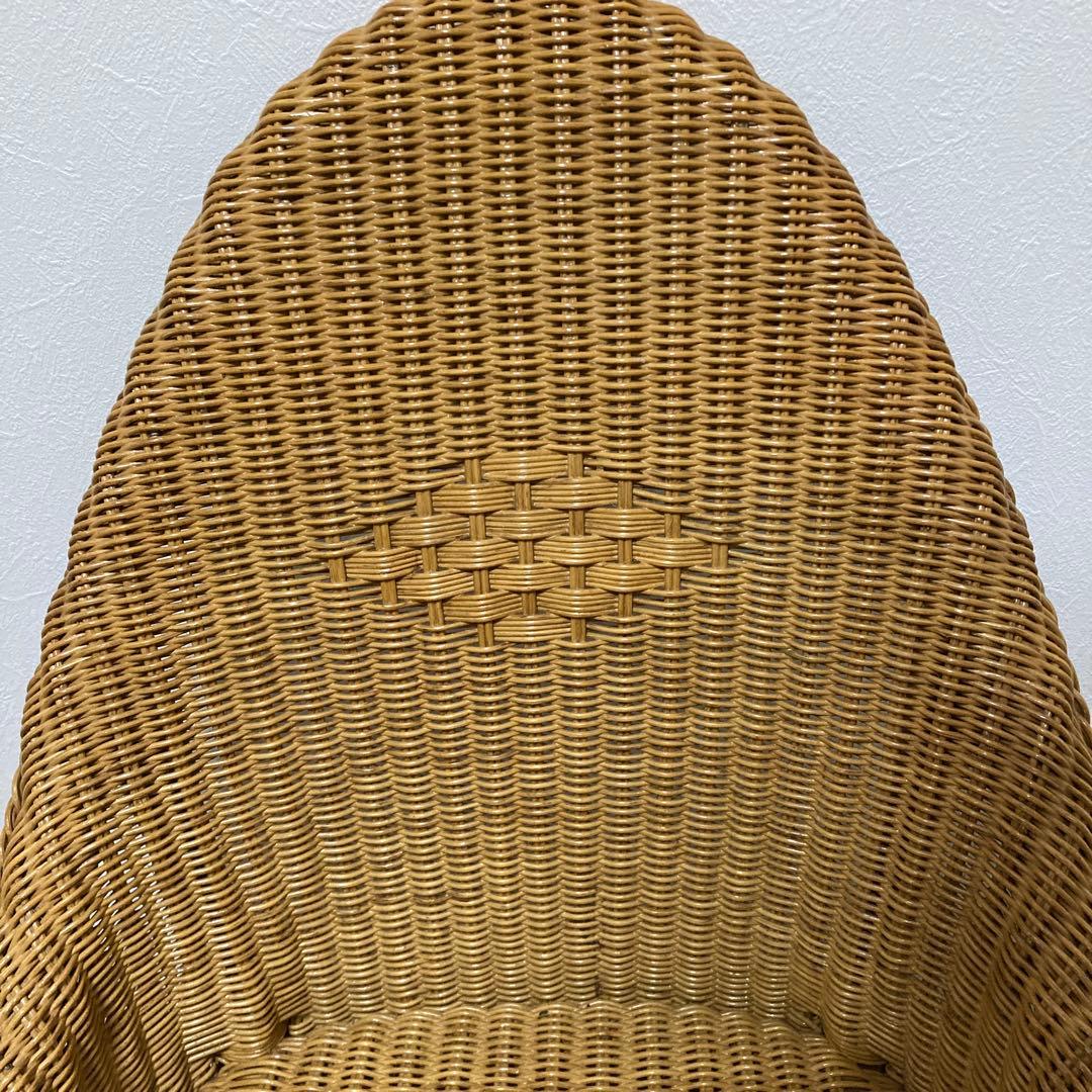 ナチュラル　ラタン　アームチェア　籐製　いす　椅子　ソファ　ハイバック　1人用