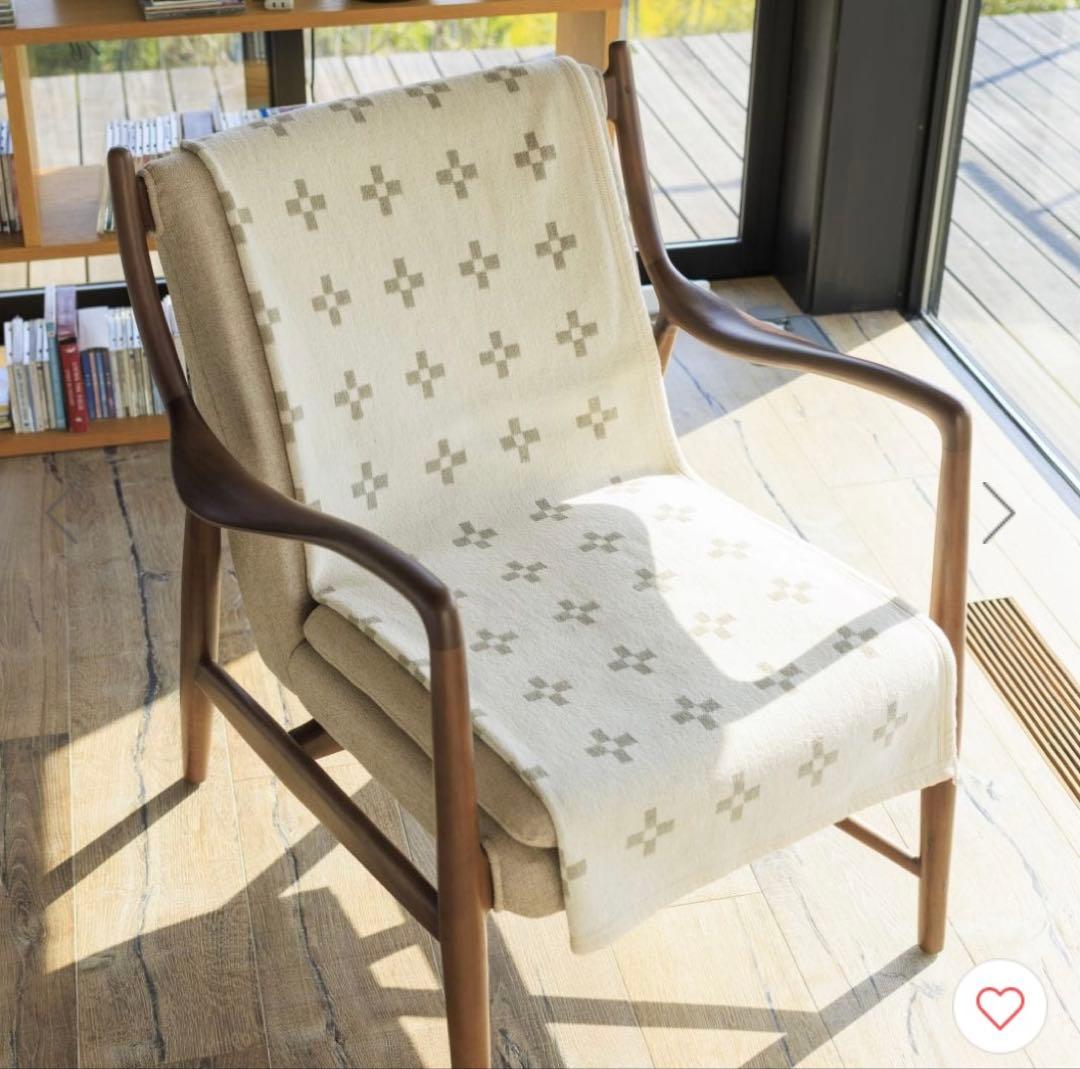 KLIPPAN シュニールコットンブランケット ハーフ シャーンスンドエクリュ