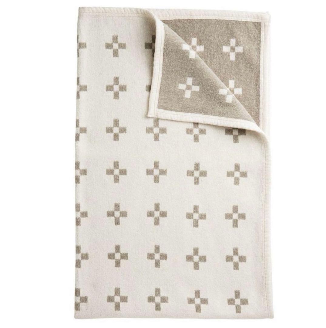 KLIPPAN シュニールコットンブランケット ハーフ シャーンスンドエクリュ