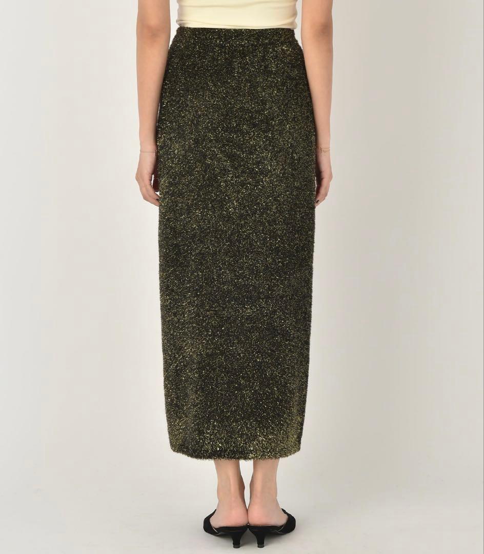 【新品未使用】グリッターニットカーディガン＆Iラインスカート セット売り