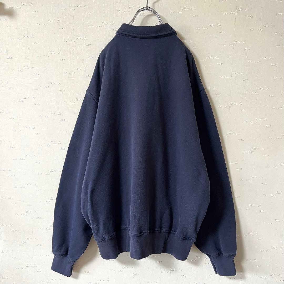古着 90's ラルフローレン ポロスポーツ ハーフジップ スウェット ネイビー