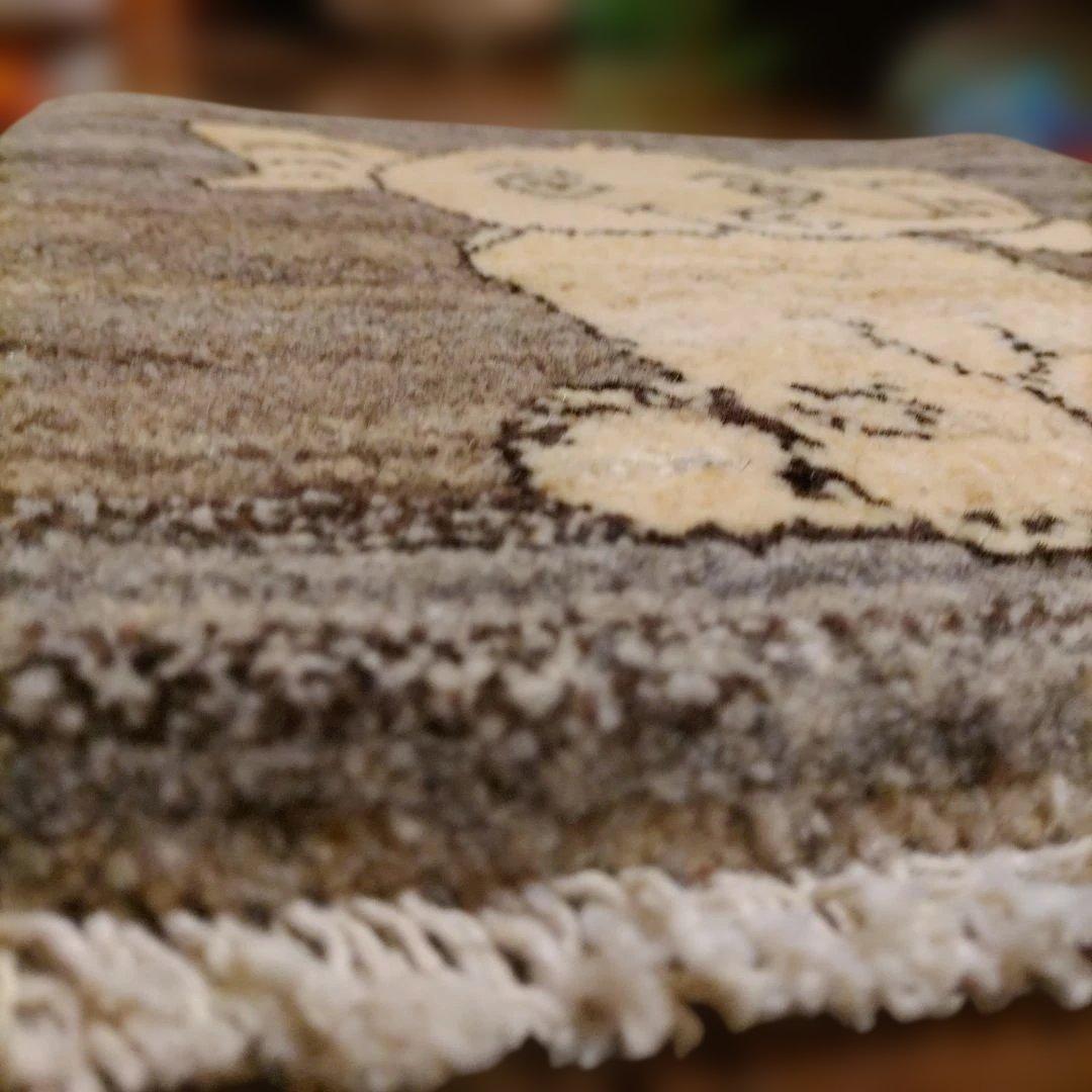 ギャッベ イラン シラーズ 座布団ギャッベ 手織り 大きめ ゾウ チェアマット