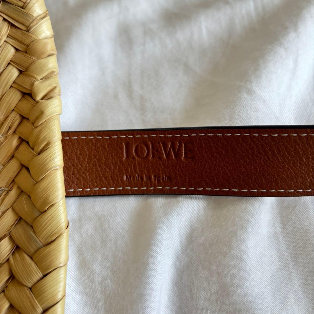 LOEWE かごバッグ ストロー レザースモール