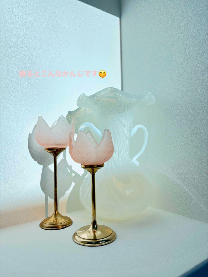 キャンドルホルダーチューリップヴィンテージフラワーベースhora vintage