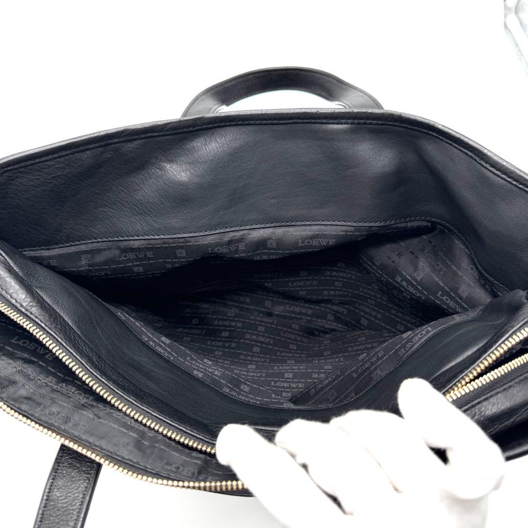 LOEWE ロエベ ヘリテージ ビジネスバッグ 2way レザー ショルダー 黒