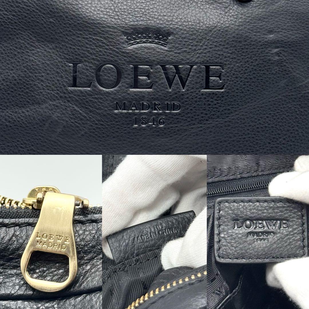 LOEWE ロエベ ヘリテージ ビジネスバッグ 2way レザー ショルダー 黒