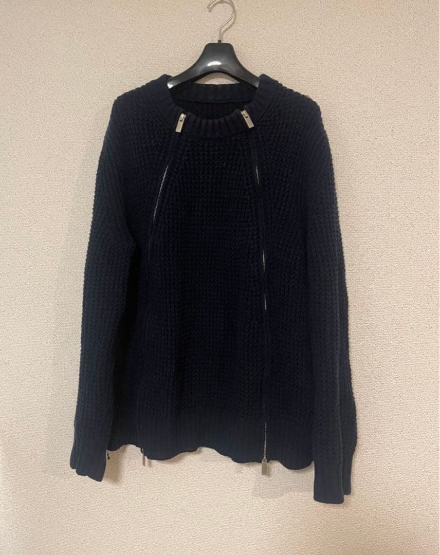 トップス sacai 17ss chunky knit blouson