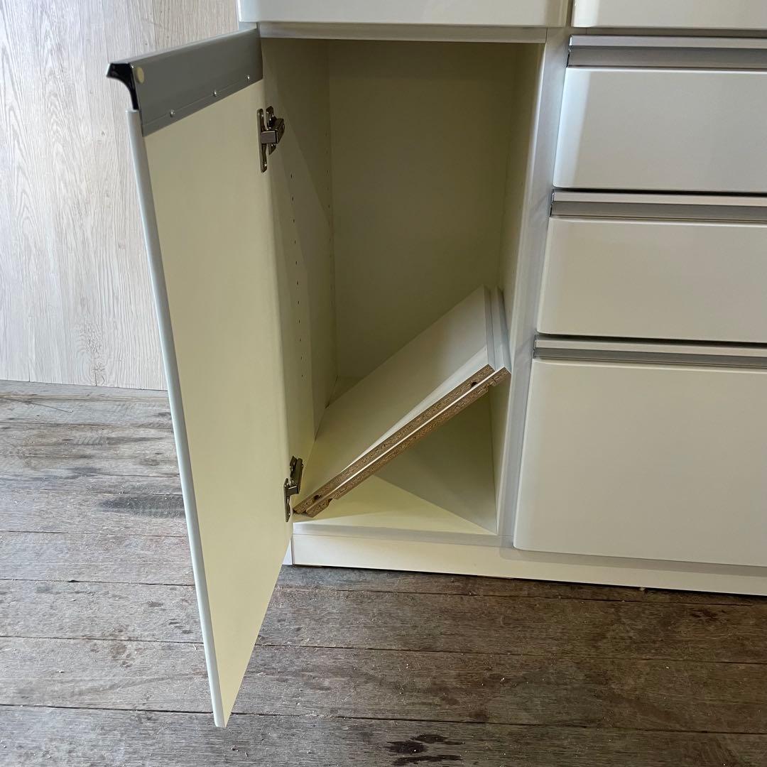 NITORI ニトリ 食器棚 120KB-WH キッチンボード アルミナ2 白