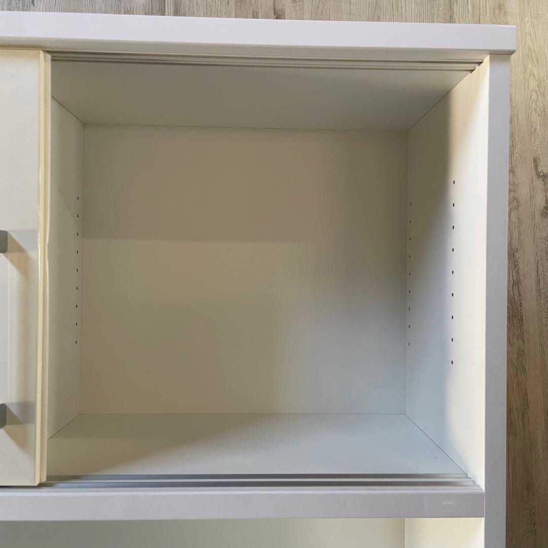 NITORI ニトリ 食器棚 120KB-WH キッチンボード アルミナ2 白