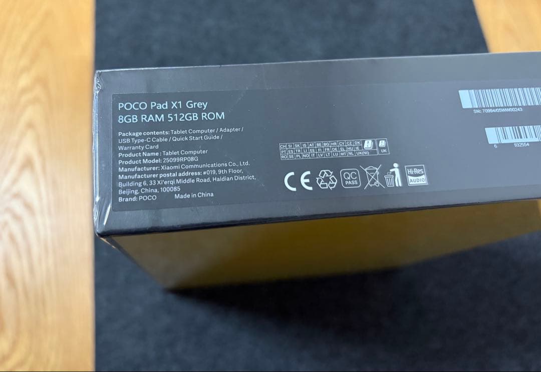 Xiaomi POCO Pad X1 グローバル版 8GB 512GB グレー