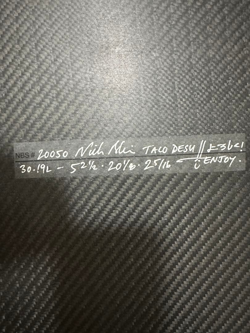 JOISTIKサーフボード　TACO DESUモデルフルカーボン　ニックシェイプ