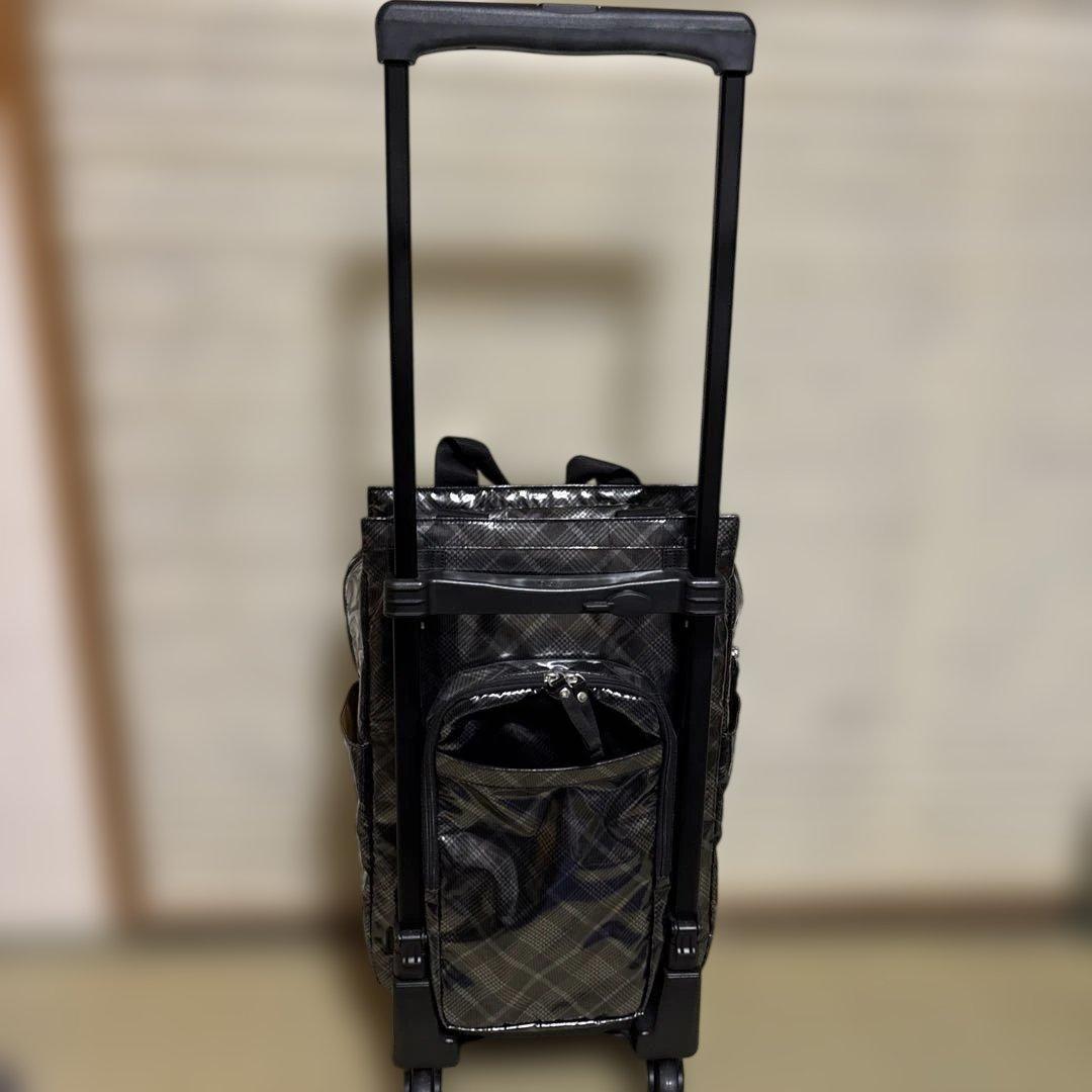SWANY チェック柄キャリーカート シルバー✖️ブラック
