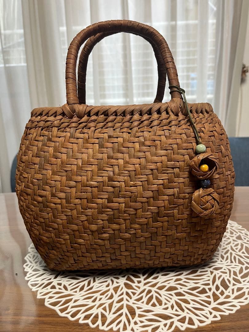 国産 山葡萄 山ぶどう かごバッグ