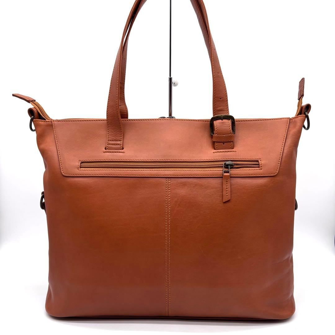 ✨美品✨マザーハウス　ビジネスバッグ　2way　レザー　A4可　バインダー付き