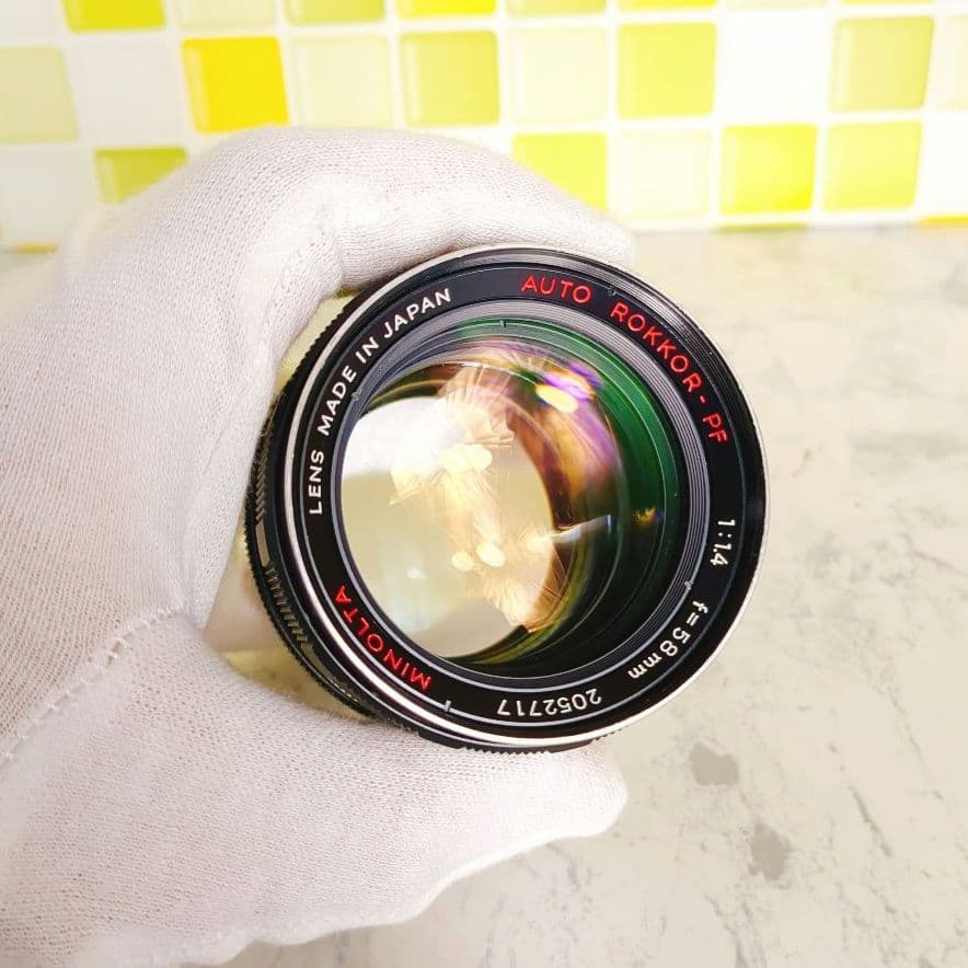 後期型 MINOLTA AUTO ROKKOR-PF 58mm f1.4 レンズ