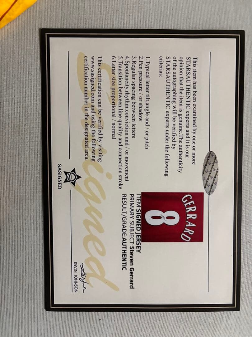 楓*様 リバプール ジェラード　サイン入りユニフォーム