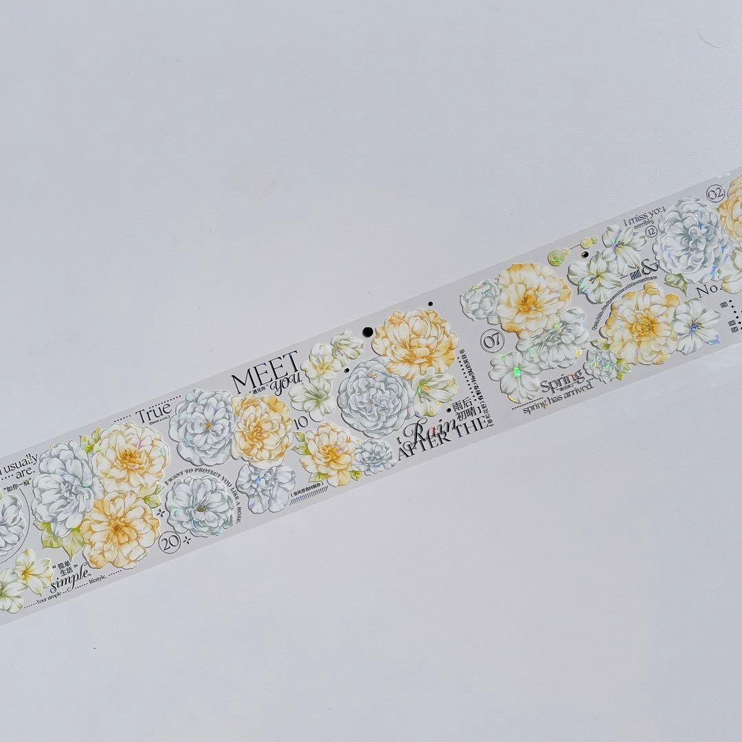 【M-531】 在野集&hoshi奶芙　春和花野　1ループ　マステ切り売り