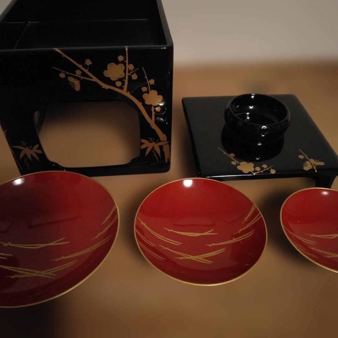 御屠蘇器重箱セット　越前塗り