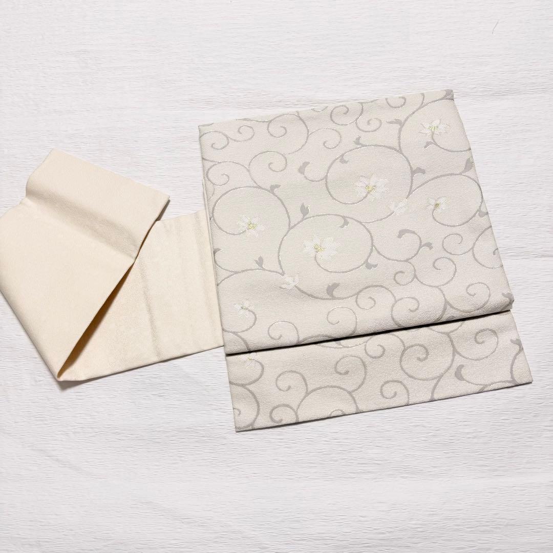 m124 弥栄織物 作り帯 つけ帯 正絹 帯