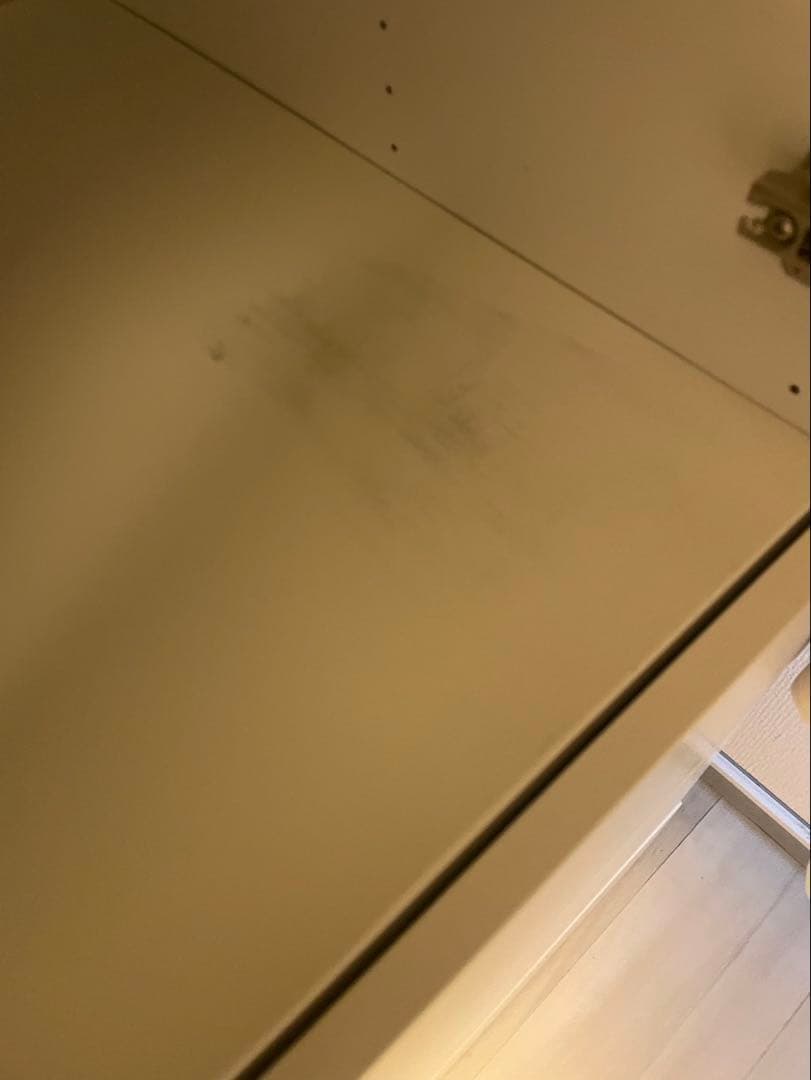 10%SALE☆ニトリホワイトミラー付き3ドアタンス