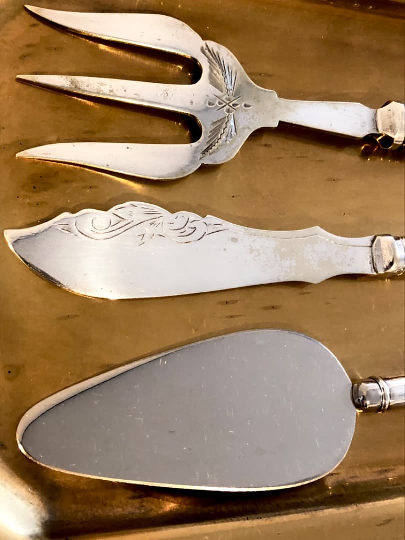 M11 ヴィンテージ フォーク ナイフ チーズサーバー スターリングシルバー