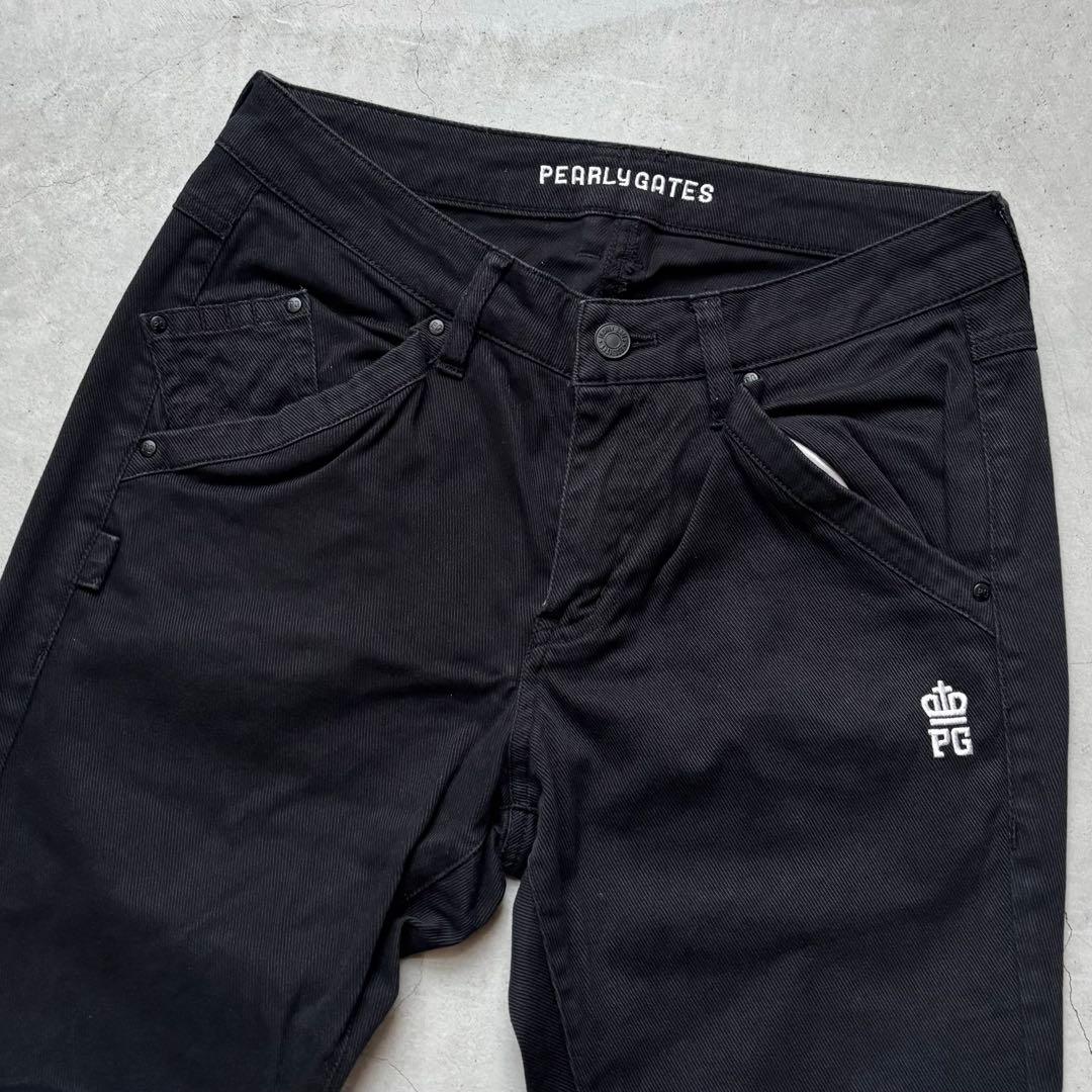 PEARLY GATES パーリーゲイツ ストレッチロングパンツ ブラック 1