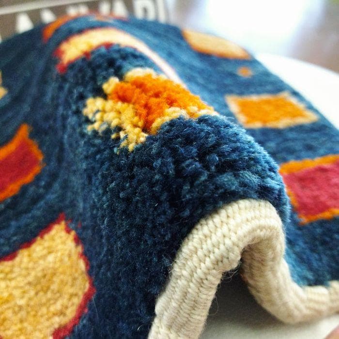 値下げ交渉ミニギャベ●29×30㎝●手織●本物●新品未使用 遊牧民が紡ぐギャッベ