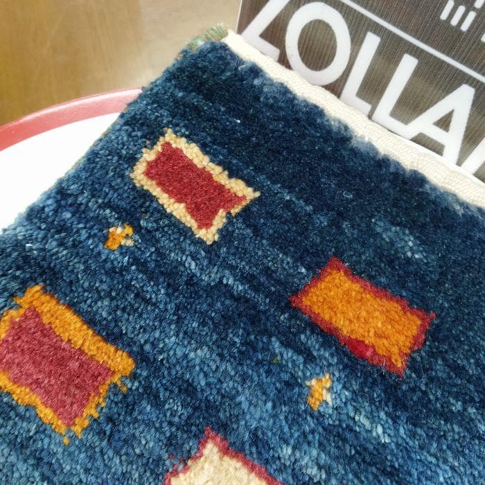 値下げ交渉ミニギャベ●29×30㎝●手織●本物●新品未使用 遊牧民が紡ぐギャッベ