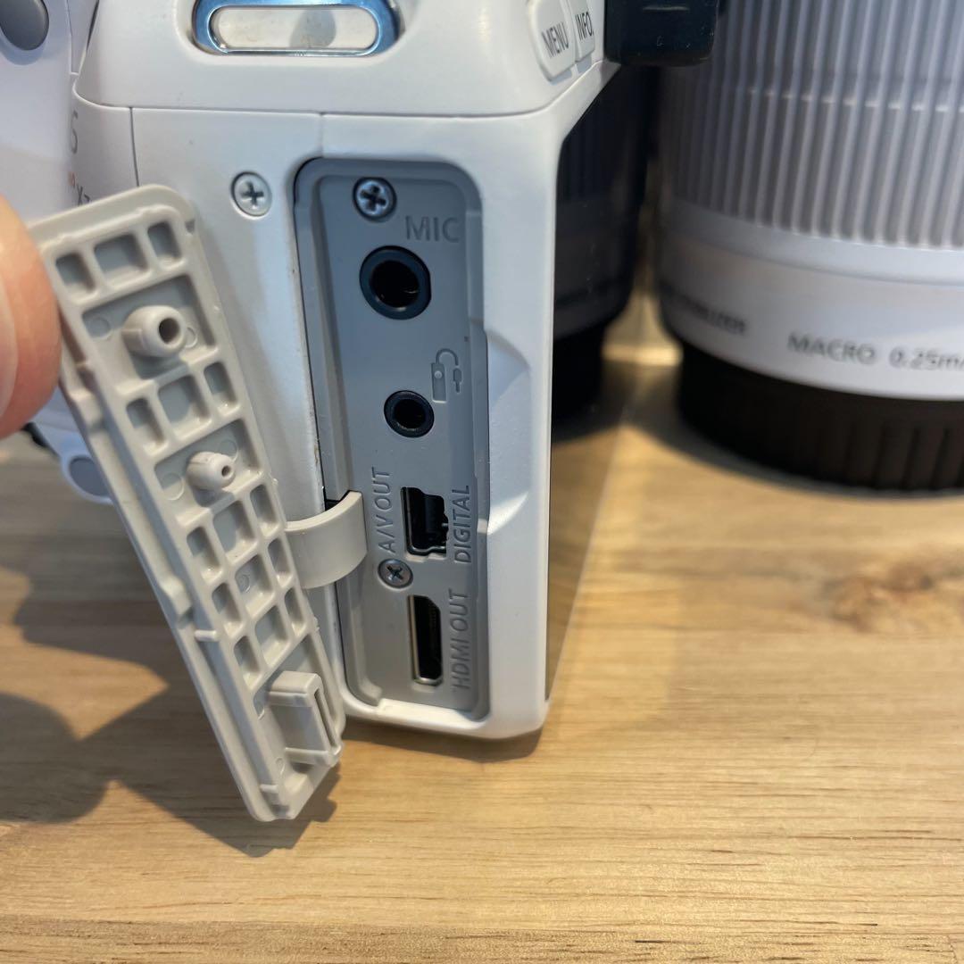 【美品】【中古】Canon EOS Kiss X7 ダブルレンズキット ホワイト