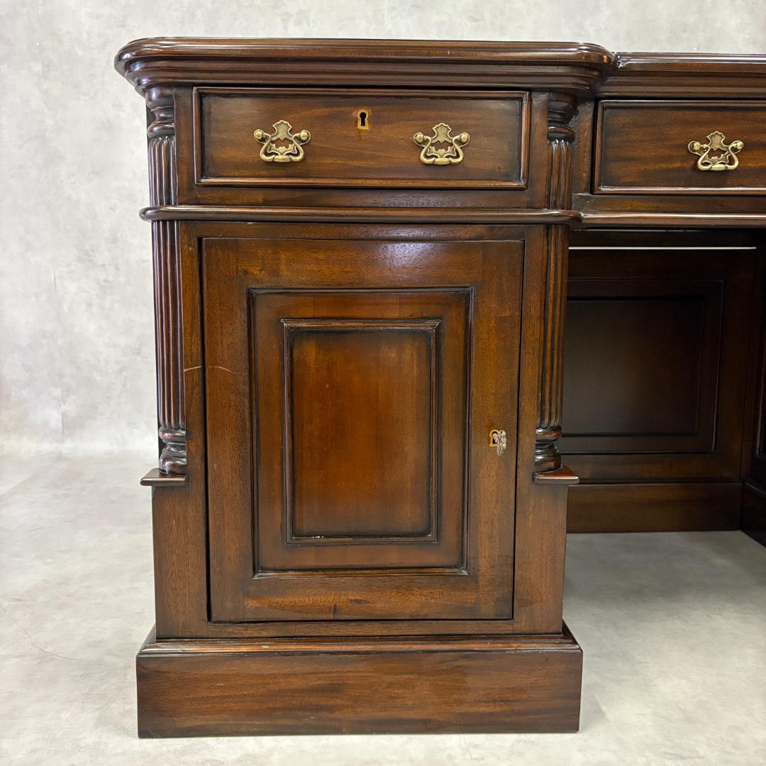 プレジデントデスク 両袖 デスク　アンティーク マホガニー 社長デスク