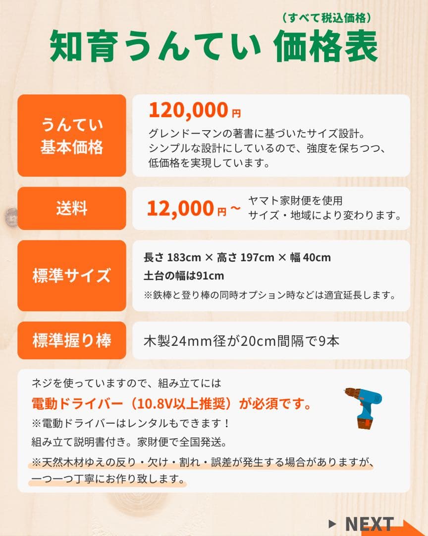 うんてい　雲梯　知育うんてい　ボルダリング