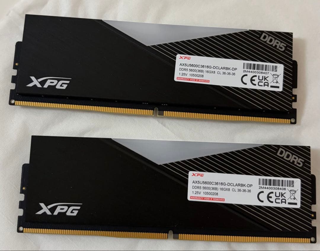 ADATA XPG DDR5-5600 32GB（16GB×2）CL36 メモリ