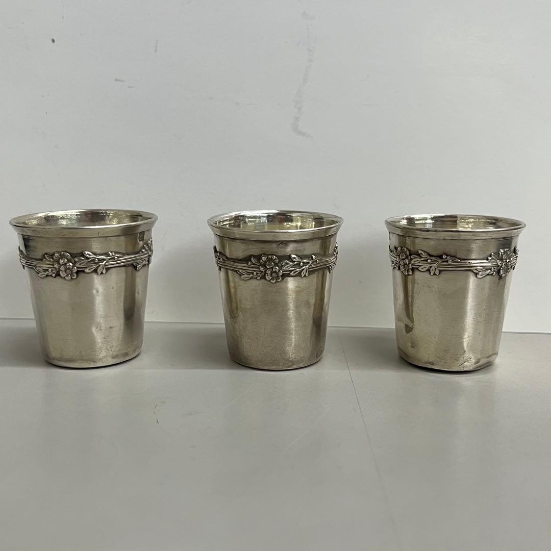 フランス　アンティーク　シルバー　銀製　リキュールカップ