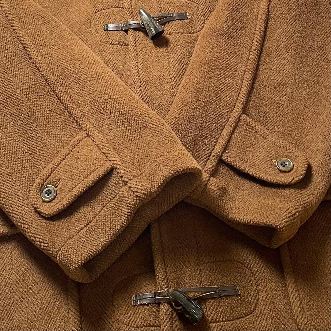 希少 黒タグ グレンフェル ダッフルコート ヴィンテージ ヘリンボーン 茶 40