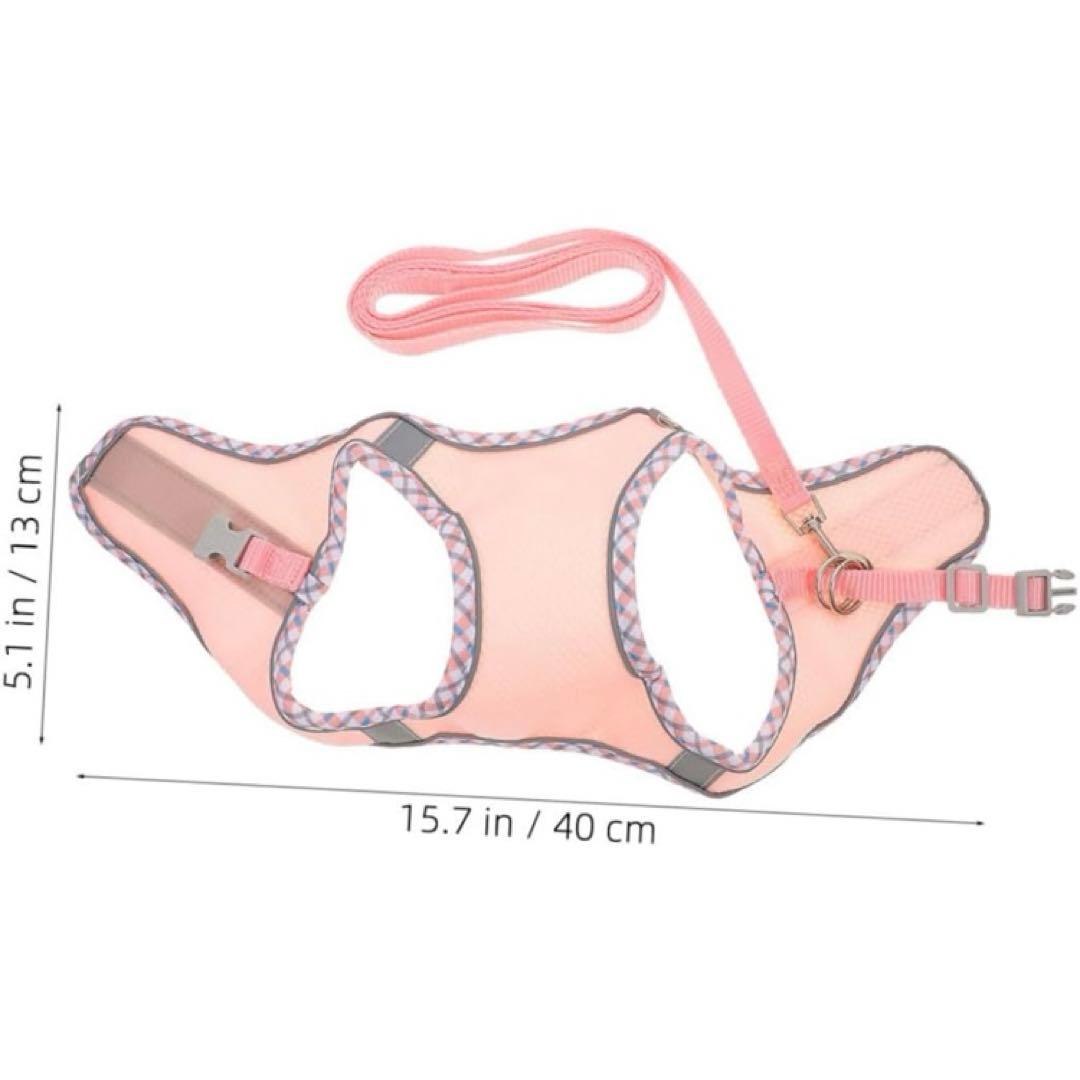 小型犬用 ハーネス リード セット ピンク ベストタイプ 新品 未使用