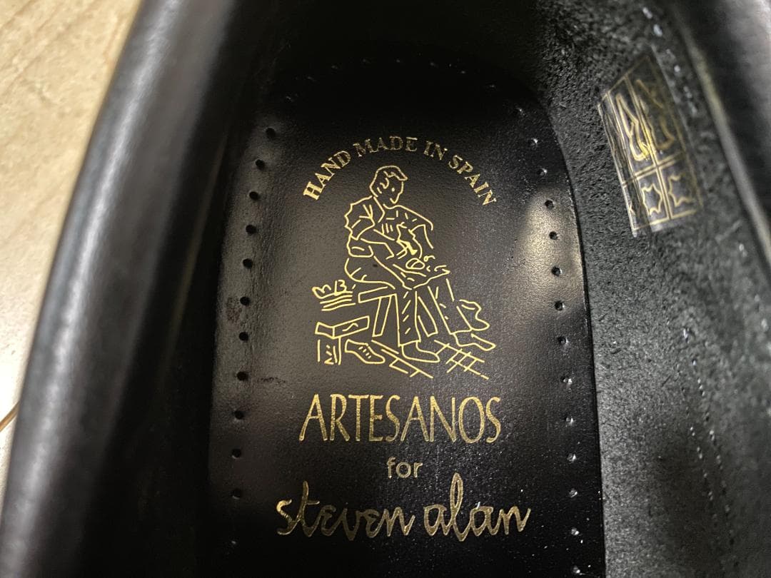 ARTESANOS×StevenAlan　3EYEモカシンデッキシューズ　41黒