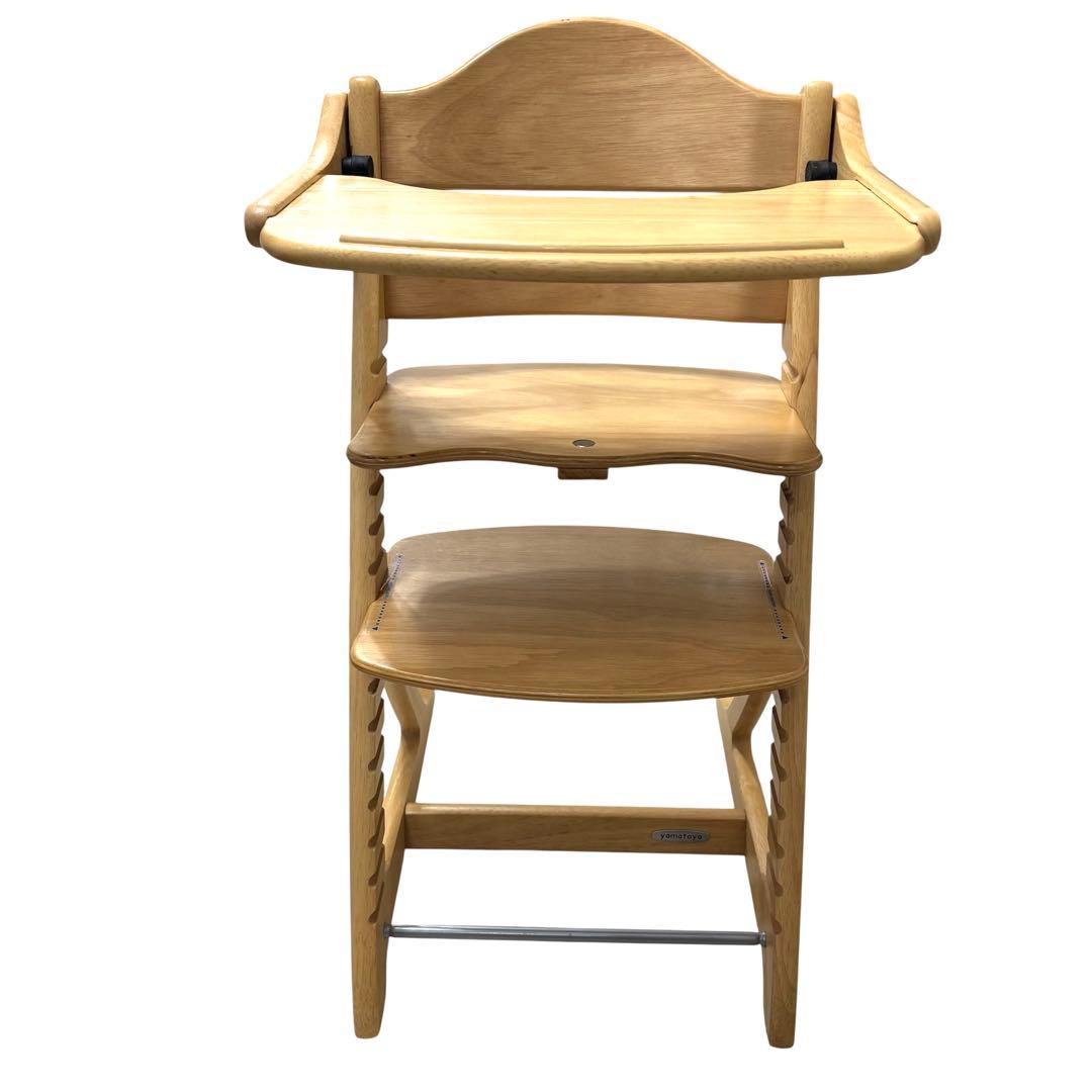 美品 大和屋 ヤマトヤ すくすくチェア スリムプラス テーブル付 ナチュラル