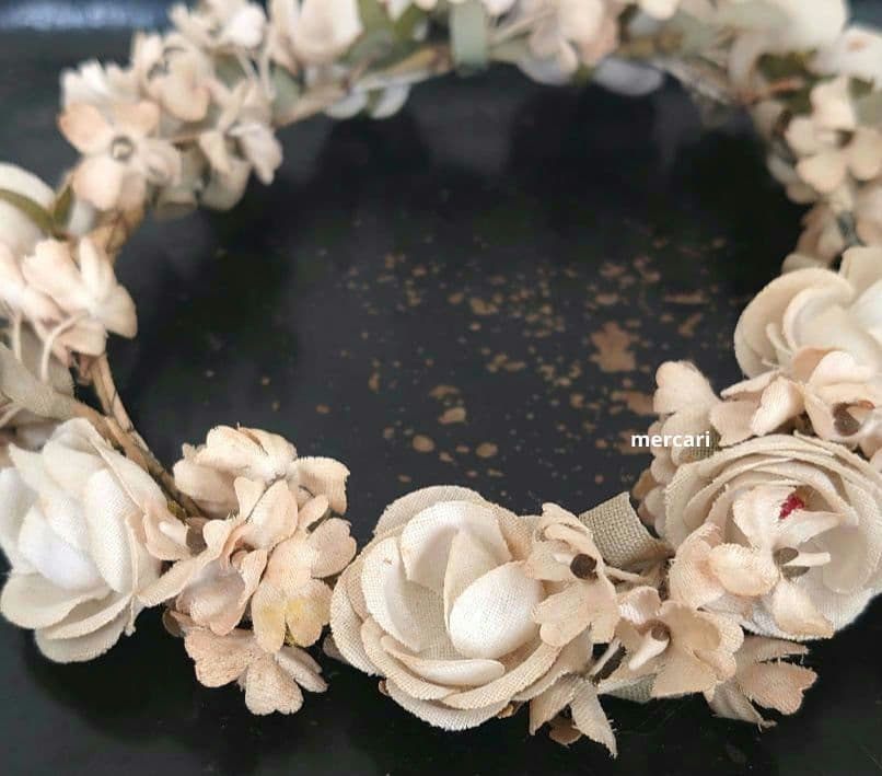 アンティーク　布花ティアラ
