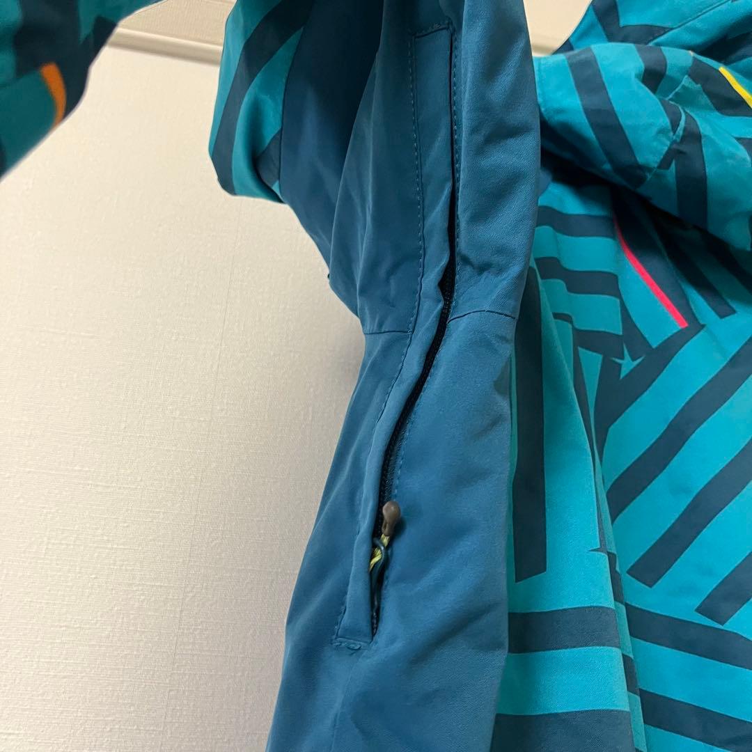 【訳あり】Mizuno スキーウェア 青/ストライプ セットアップ