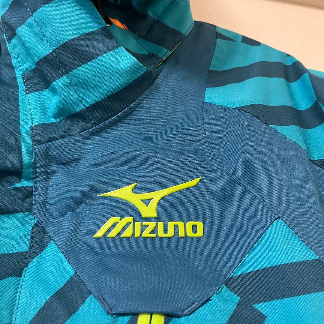 【訳あり】Mizuno スキーウェア 青/ストライプ セットアップ