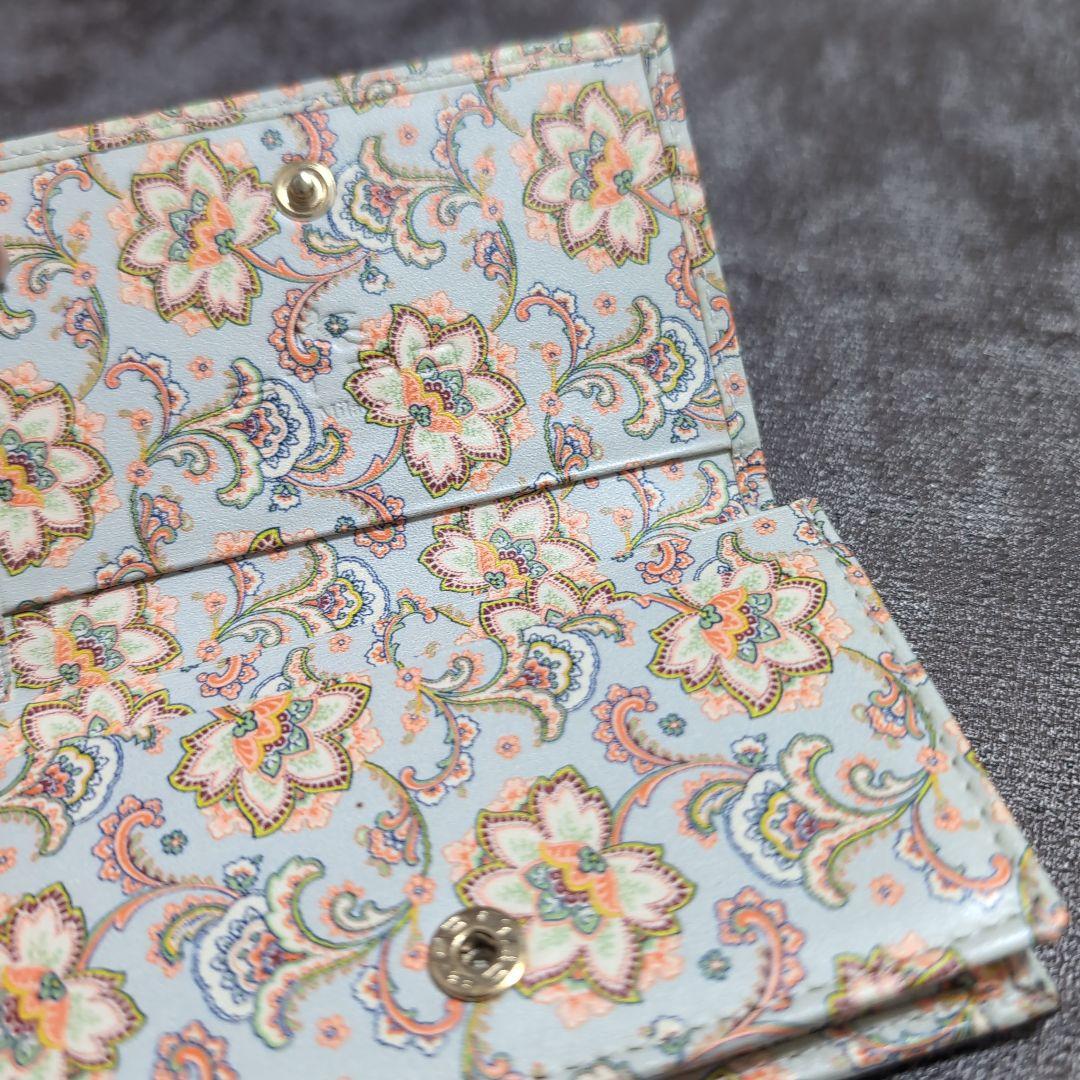 *ETRO*エトロ カードケース 名刺入れ ペイズリー グレー 水色 箱あり