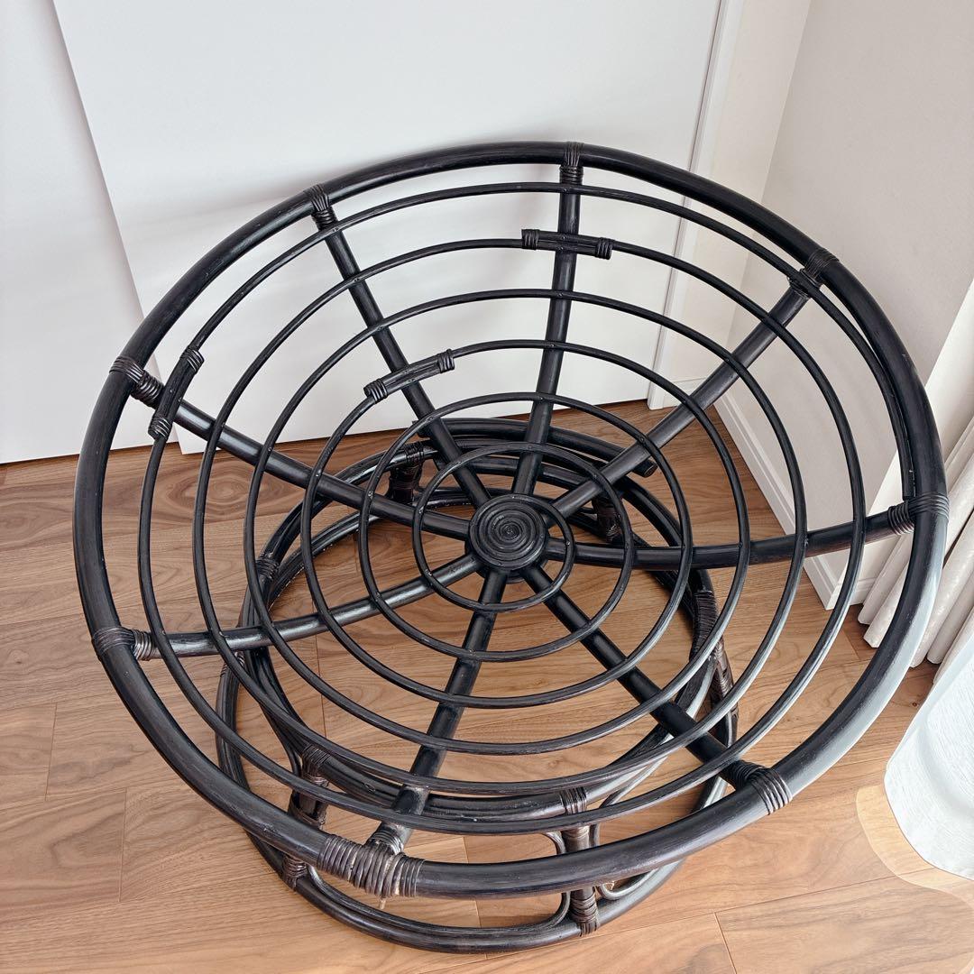 ニトリ リラックスチェア パパサンチェア ラタンチェア【廃盤品/希少カラー】