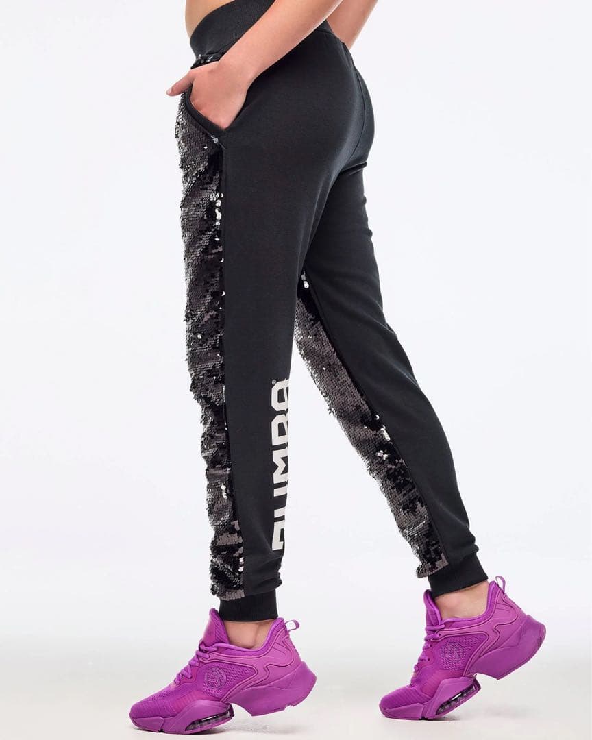 新品　正規品　ズンバ　M スパンコール　ジョガー　パンツ